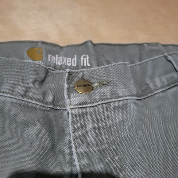 Carhartt Carpenter Pants Men's 40x30 Green Distressed - Picture 4 of 9